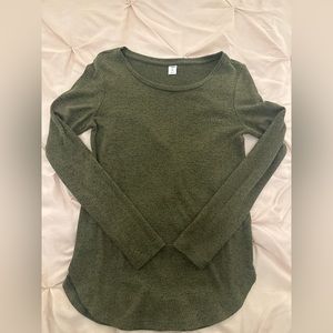 Old Navy Army Green Super Soft Long Sleeve Tunic, Size XS